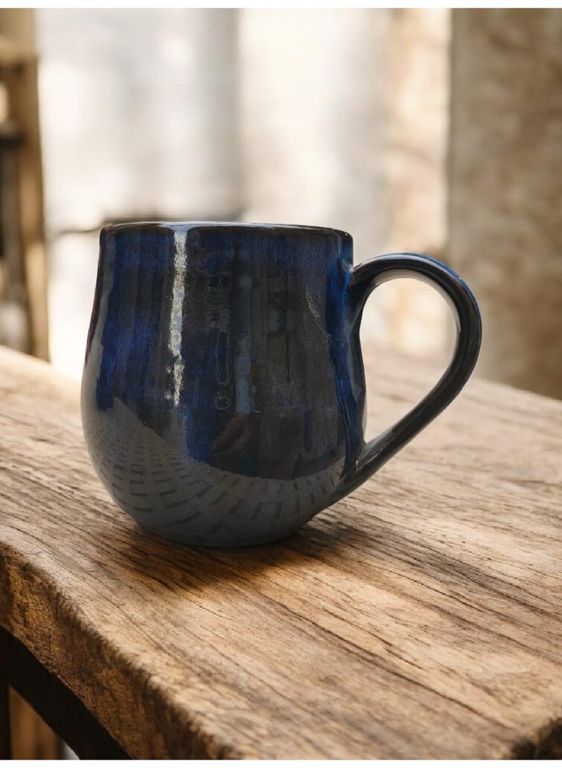 كلور زون بوتري مج 200 ملي بشكل مميز ، آمن للاستخدام في الميكروويف، مصنوع يدويًا من الفخار - Image 2